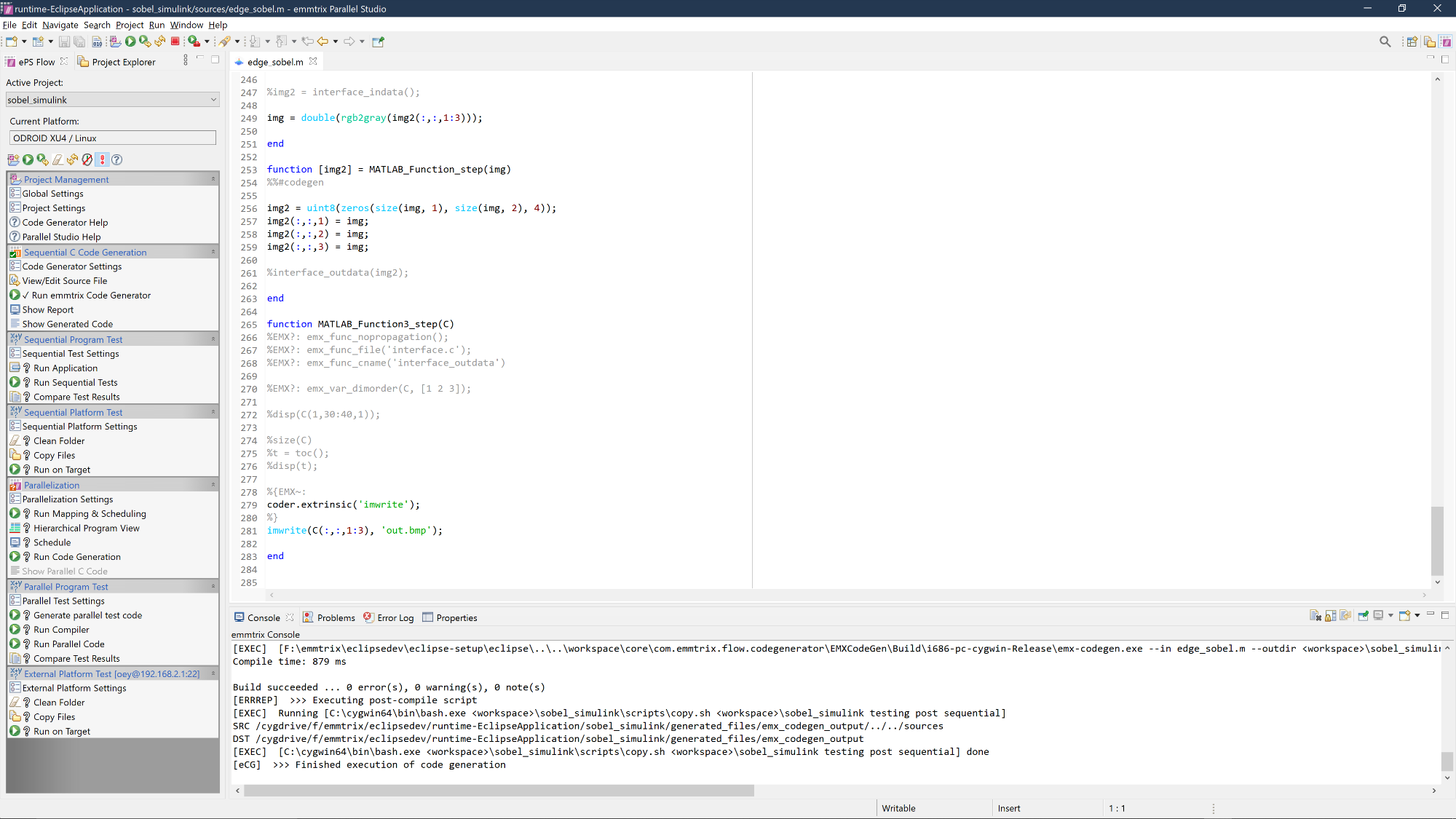 Screenshot of MATLAB®/GNU Ocave/Scilab scripts 